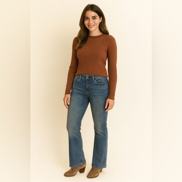 EST 1946 Embellished boot cut Jeans Size 8 - Picture 2 of 12